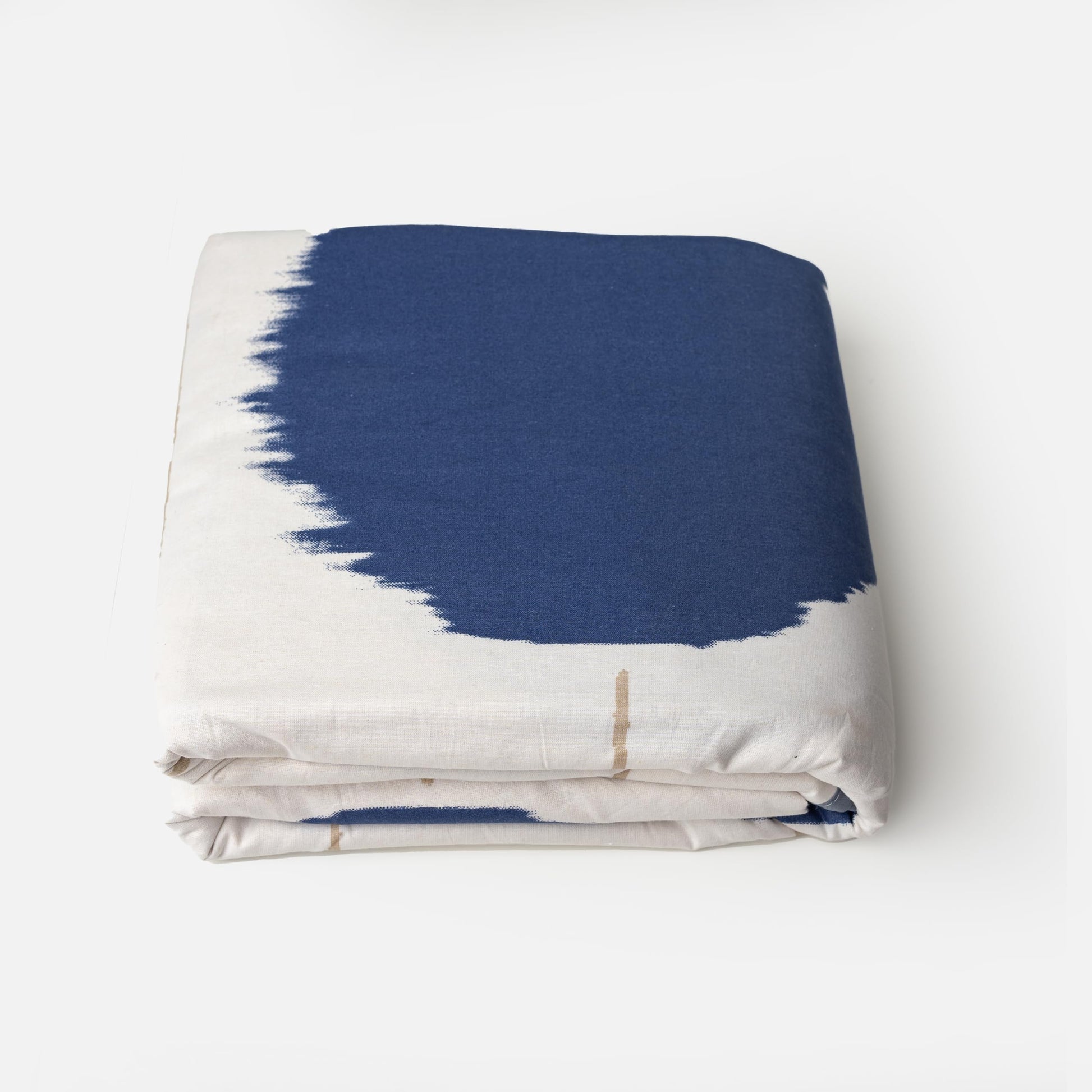 Navy Haze Big Polka 100% Cotton Reversible Single Bed Blanket | Lightweight & Soft AC Dohar | Breathable & Skin-Friendly for All Seasons | 54 x 84 Inches