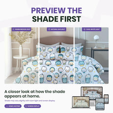 Kawaii Pastel Sky Drinks Soft & Breathable 100% Cotton Flat Double Bedsheet, 144 TC