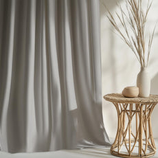 French Grey Door Curtain - Blackout Set of 2 (4 x 7 ft)