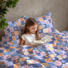 Pastel Floral Soft & Breathable 100% Cotton Flat Double Bedsheet, 144 TC