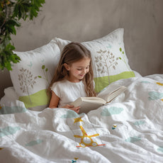 Playful Pals Double Bedsheet - 186 TC 100% Cotton with 2 Pillow Covers (90 x 90 Inches)
