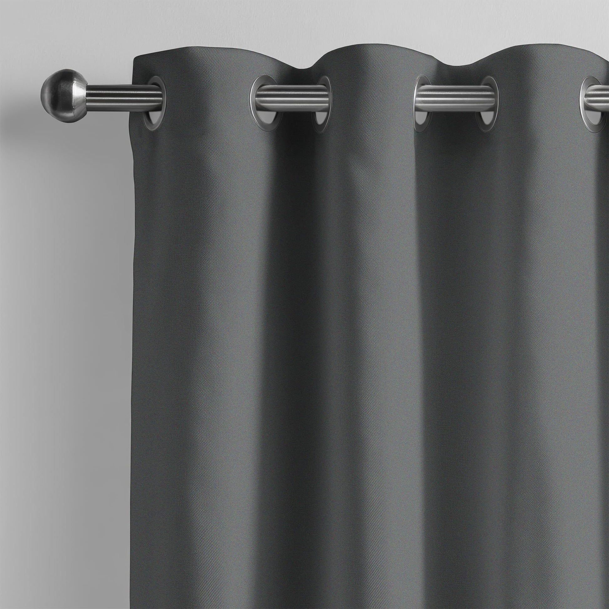 Dim Grey Door Curtain - Blackout Set of 2 (4 x 7 ft)