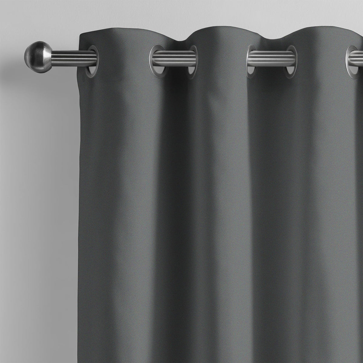 Dim Grey Door Curtain - Blackout Set of 2 (4 x 7 ft)