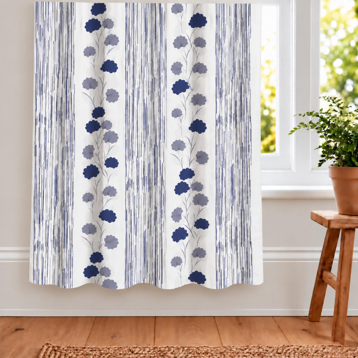 Loreto Lavender Botanical Bloom Curtain | Set of 1 | 48 x 60 Inches - main product image