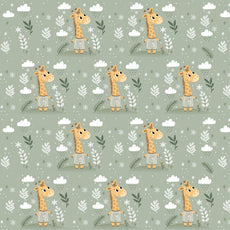 Jungle Giraffe Window Curtain - Cotton Set of 2 (4 x 5 ft)