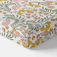 Ditsy Fresh Floral 144 TC 100% Cotton Elastic Fitted Single Bedsheet with 1 Pillow Cover - 78 x 36 Inches