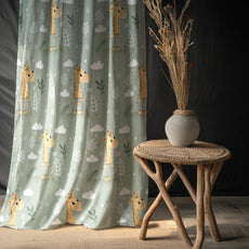 Jungle Giraffe Door Curtain - Cotton Set of 1 (4 x 7 ft)