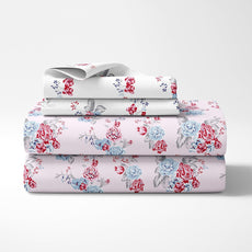 Pinky Rose 100% Cotton Flat Single Bedsheet, 186 TC