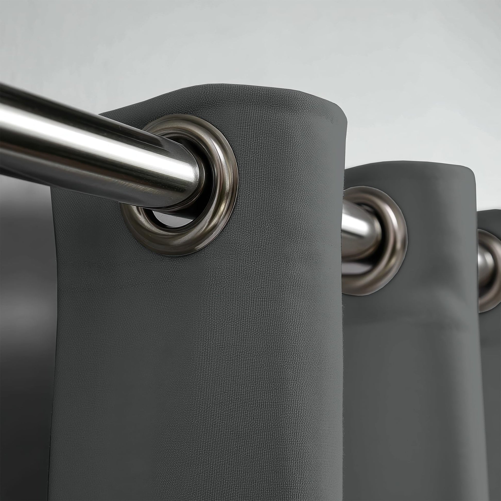 Dim Grey Door Curtain - Blackout Set of 2 (4 x 7 ft)