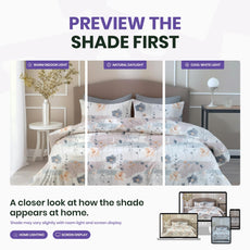 Blue & Peach Double Bedsheet - 210 TC 100% Cotton with 2 Pillow Covers (90 x 90 Inches)
