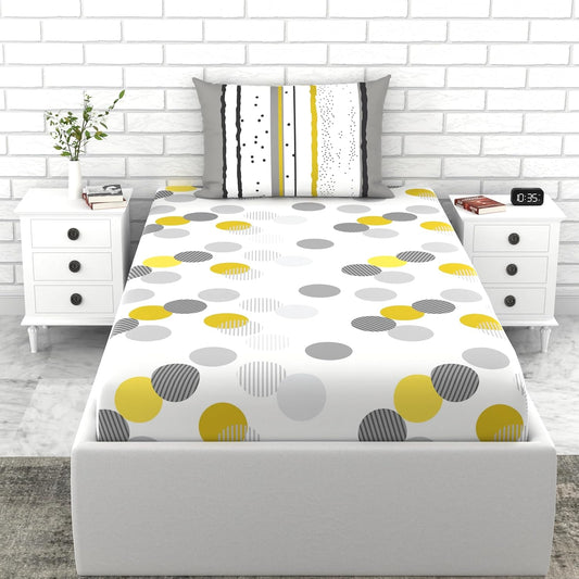 Loreto Cotton Single Bedsheet | Tender Shoots Design