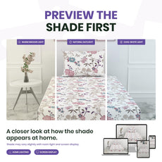 Pink & Teal Floral 144 TC 100% Cotton Elastic Fitted Single Bedsheet with 1 Pillow Cover - 78 x 36 Inches