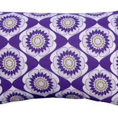 Majestic Purple Floral 144 TC Cotton Pillow Cover Set of 2 - Soft, Breathable & Durable (17 x 27 Inches)