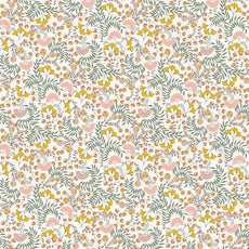 Ditsy Fresh Floral 144 TC 100% Cotton Elastic Fitted Single Bedsheet with 1 Pillow Cover - 78 x 36 Inches