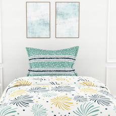 Sparkling Enamel 100% Cotton Flat Single Bedsheet, 144 TC