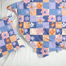Pastel Floral Soft & Breathable 100% Cotton Flat Double Bedsheet, 144 TC