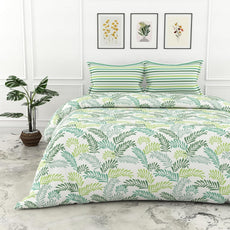Loreto Cotton Double Bedsheet | Green Leafy Haven