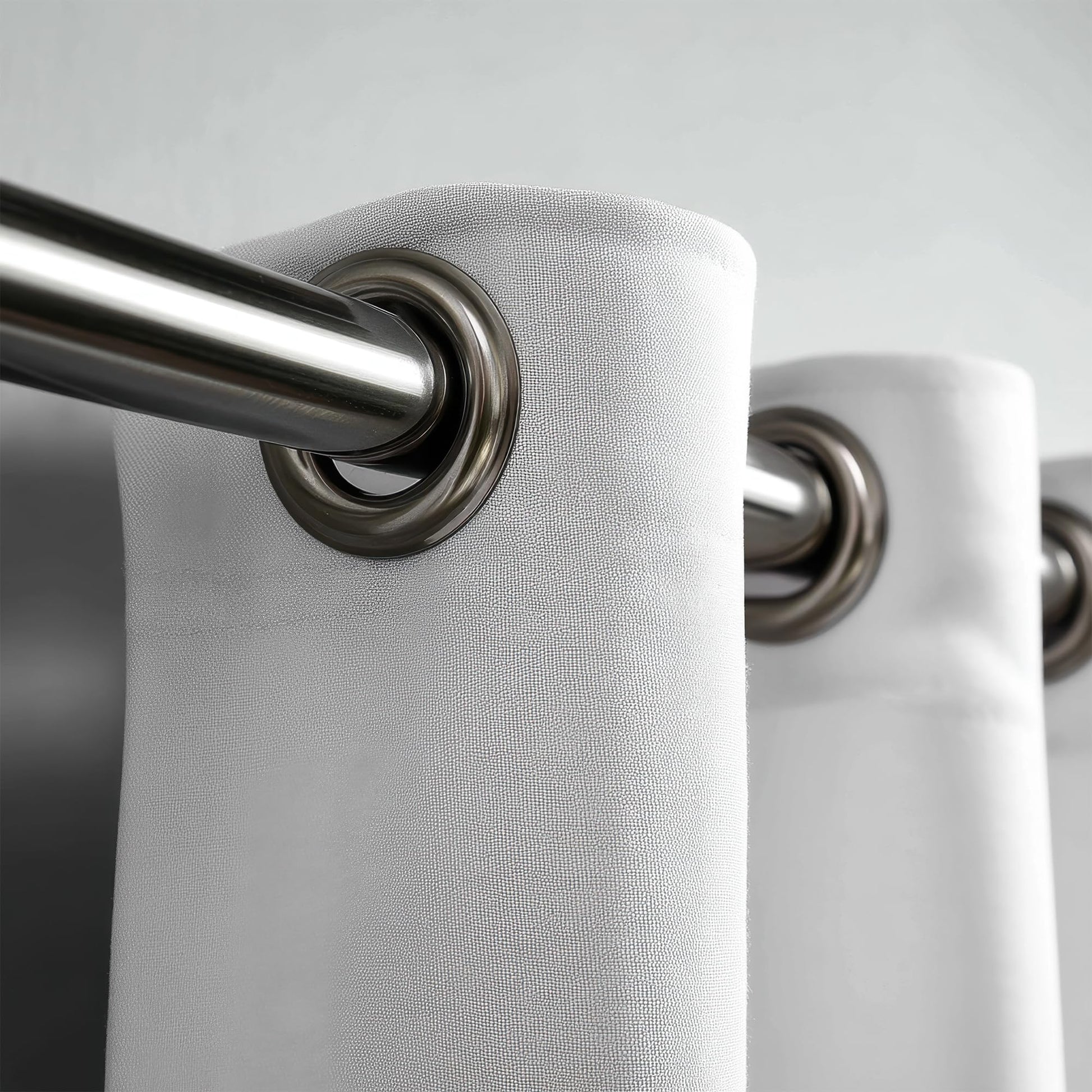 French Grey Door Curtain - Blackout Set of 2 (4 x 7 ft)