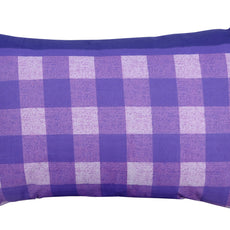 Botanical Stripe Purple 144 TC Cotton Pillow Cover Set of 2 - Soft, Breathable & Durable (17 x 27 Inches)
