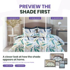 Green Leaf Double Bedsheet - 210 TC 100% Cotton with 2 Pillow Covers (90 x 90 Inches)