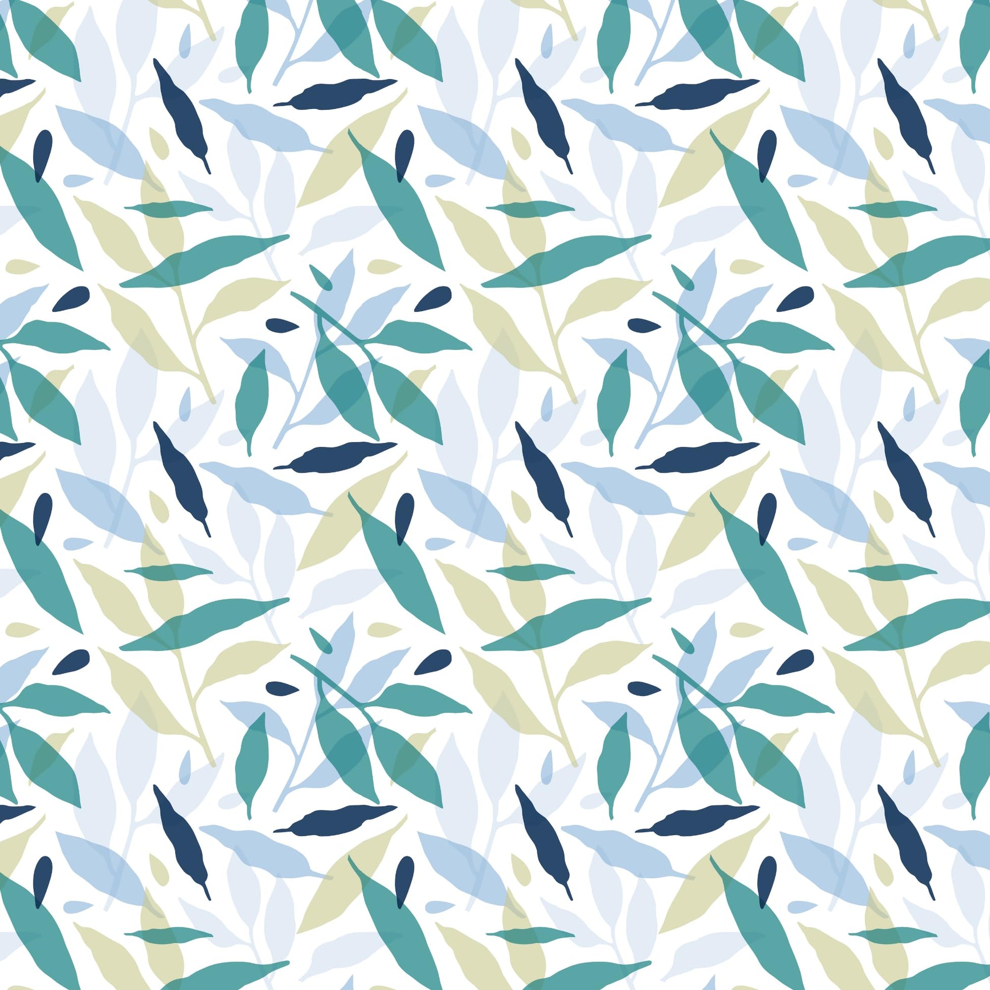 Green Leaf Double Bedsheet - 210 TC 100% Cotton with 2 Pillow Covers (90 x 90 Inches)