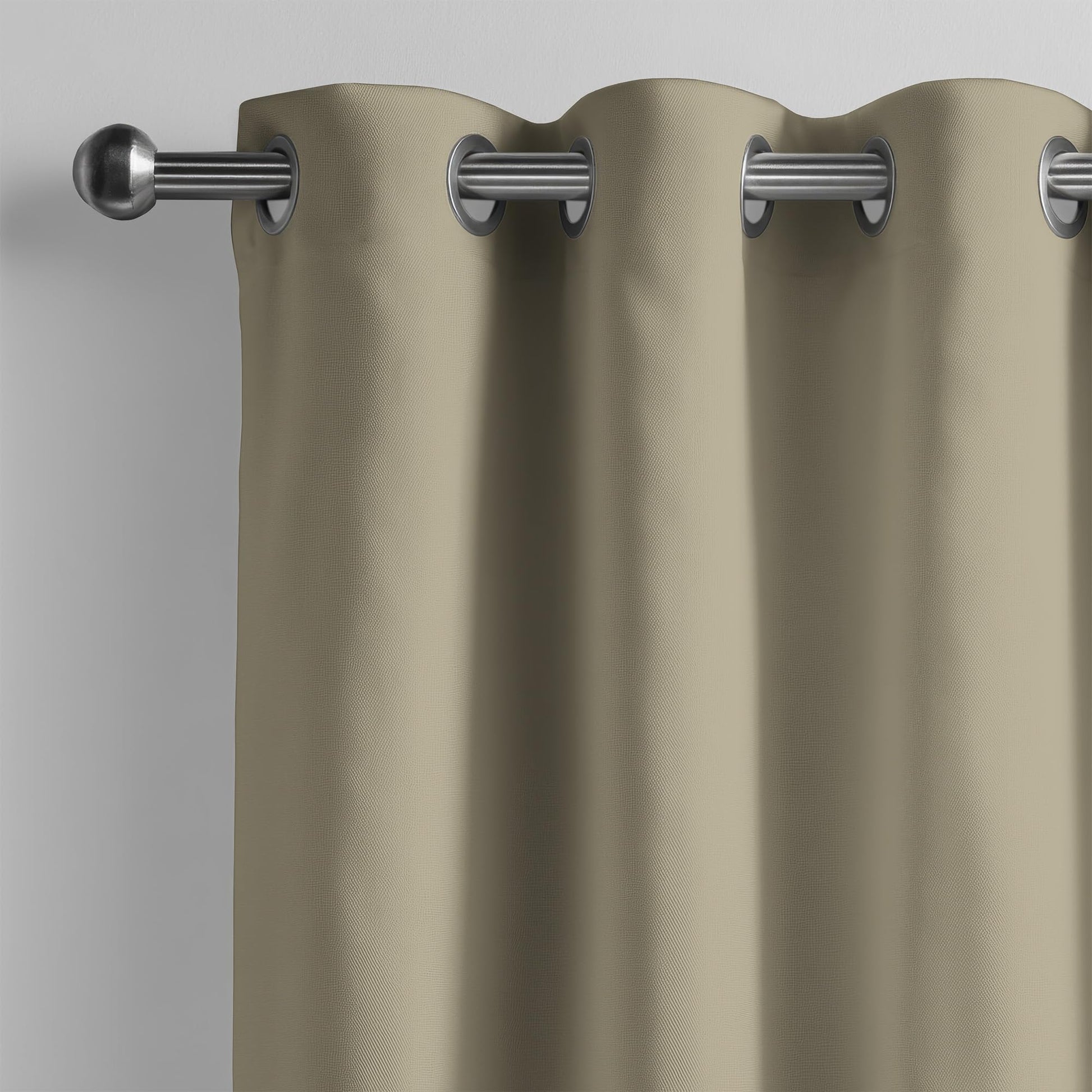 Light Khaki Window Curtain - Blackout Set of 1 (4 x 5 ft)