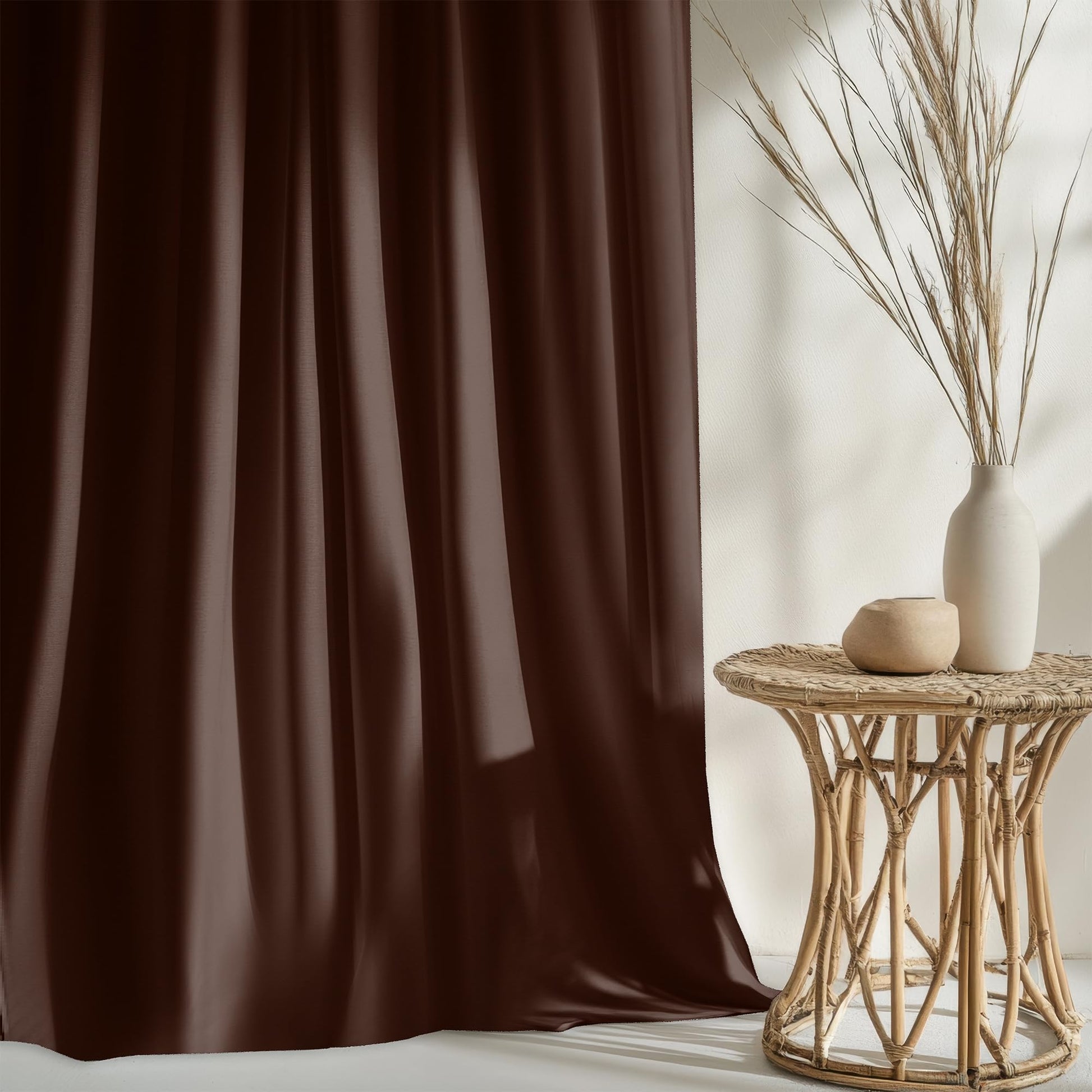 Dark Coffee Door Curtain - Blackout Set of 1 (4 x 7 ft)