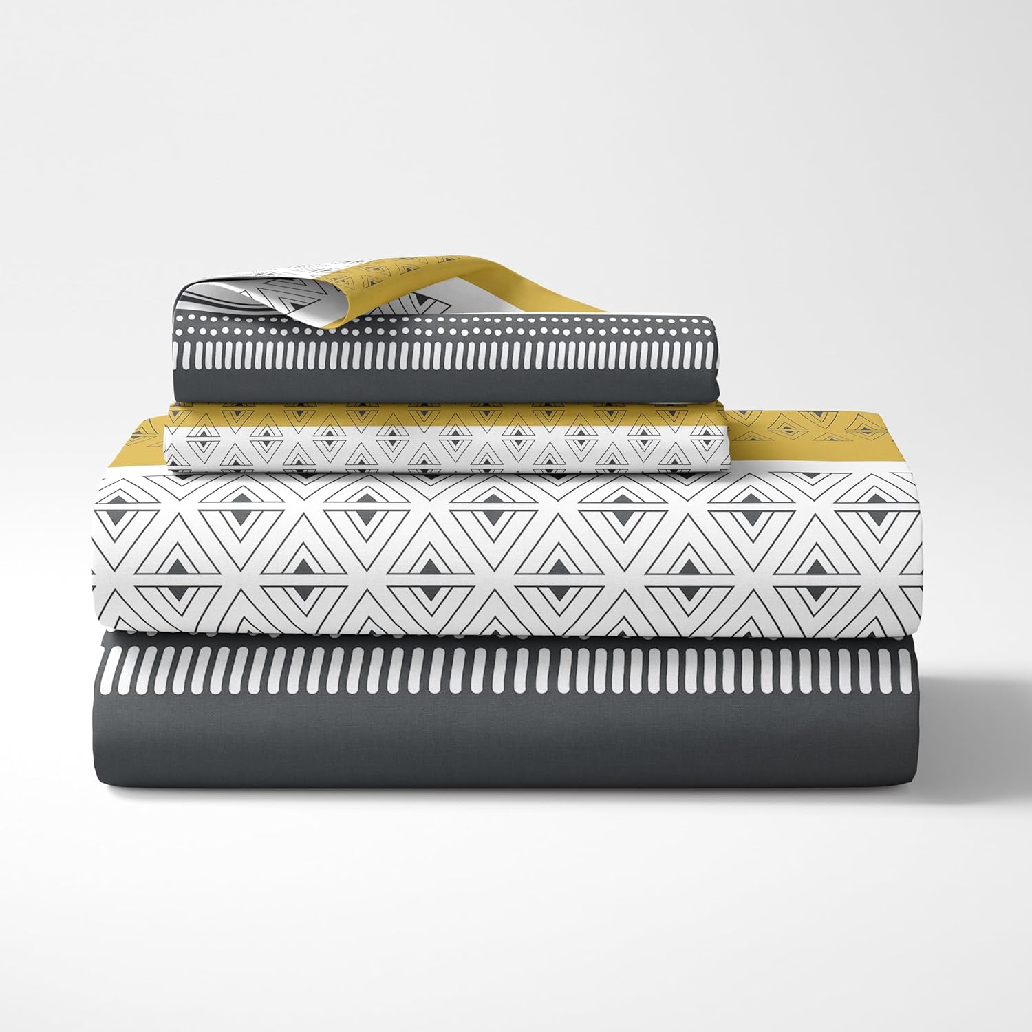 Granite Black and Golden Haze 100% Cotton Flat Single Bedsheet, 144 TC