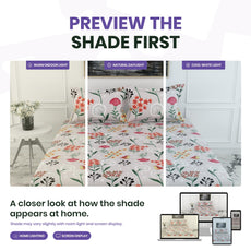 Lavender Grey Spring Harmony Double Fitted Bedsheet - 100% Cotton with 2 Pillow Covers (78 x 60 Inches + 8 Inch Pocket)