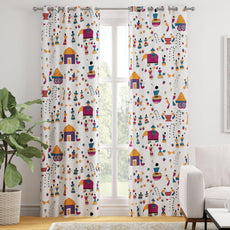 Tribal Motifs Door Curtain - Cotton Set of 1 (4 x 7 ft)