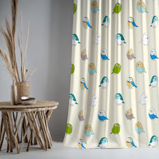 Multicolor Birds Window Curtain - Cotton Set of 1 (4 x 5 ft)