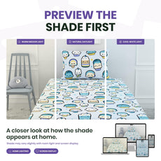 Kawaii Pastel Sky 144 TC 100% Cotton Elastic Fitted Single Bedsheet with 1 Pillow Cover - 78 x 36 Inches