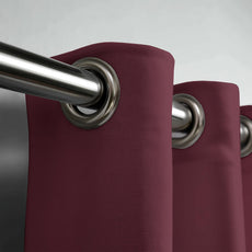 Wine Red Window Curtain - Blackout Set of 2 (4 x 5 ft)