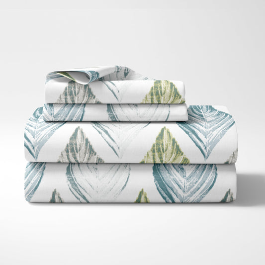 Teal Blue 186 TC Cotton King Size Bedsheet with 2 Pillow Covers - 108 x 108 Inches