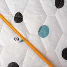 Lemon Drops with Polka Dots 100% Cotton Reversible Comforter for Single Bed | 150 GSM Lightweight Winter Quilt | AC Blanket 54