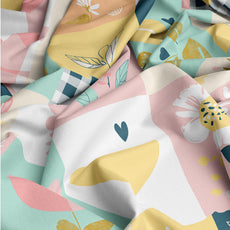 Pastel Garden 186 TC Cotton King Size Bedsheet with 2 Pillow Covers - Soft, Durable & Gift-Ready (108 x 108 Inches)