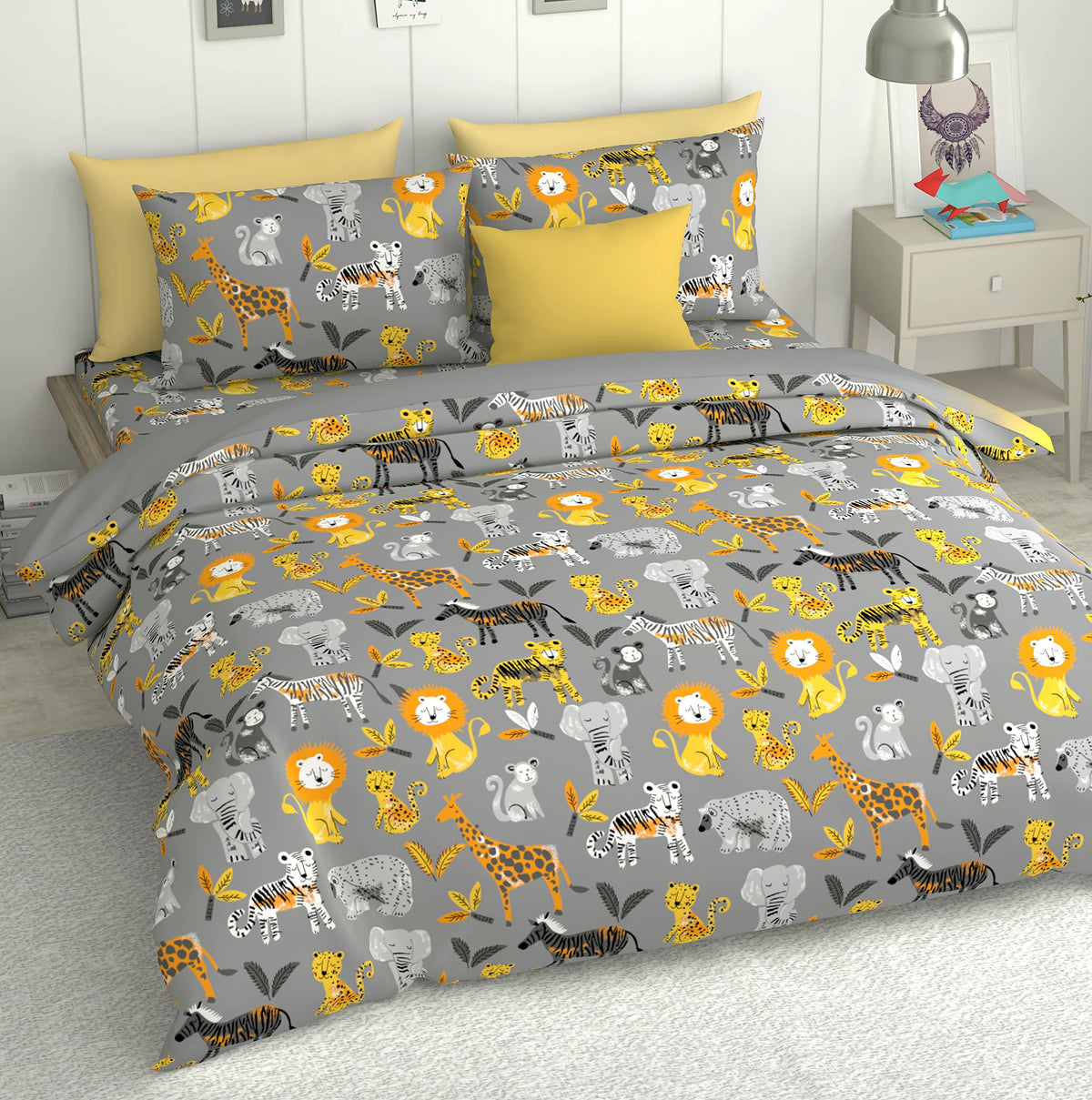 Loreto Camel Brown Double Bedsheet | 180 TC | 100% Cotton | 90 x 88 Inches - main product image
