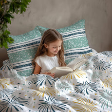 Sparkling Enamel 100% Cotton Flat Single Bedsheet, 144 TC
