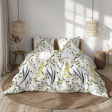 Olive & Charcoal 186 TC Cotton Bedsheet for King Size Bed with 2 Pillow Covers - Soft & Breathable 100% Pure Cotton, 108 x 108 Inches