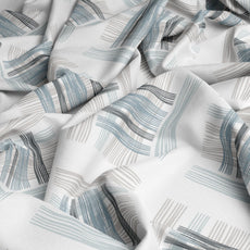 Mist & Charcoal Grid 100% Pure Cotton Bedsheet for Single Bed | 186 TC Soft & Breathable Flat Sheet with Pillow Cover | 58 x 88 Inches