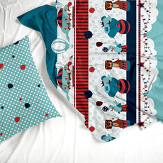 Plume Babies Blue 100% Cotton Flat Single Bedsheet, 144 TC