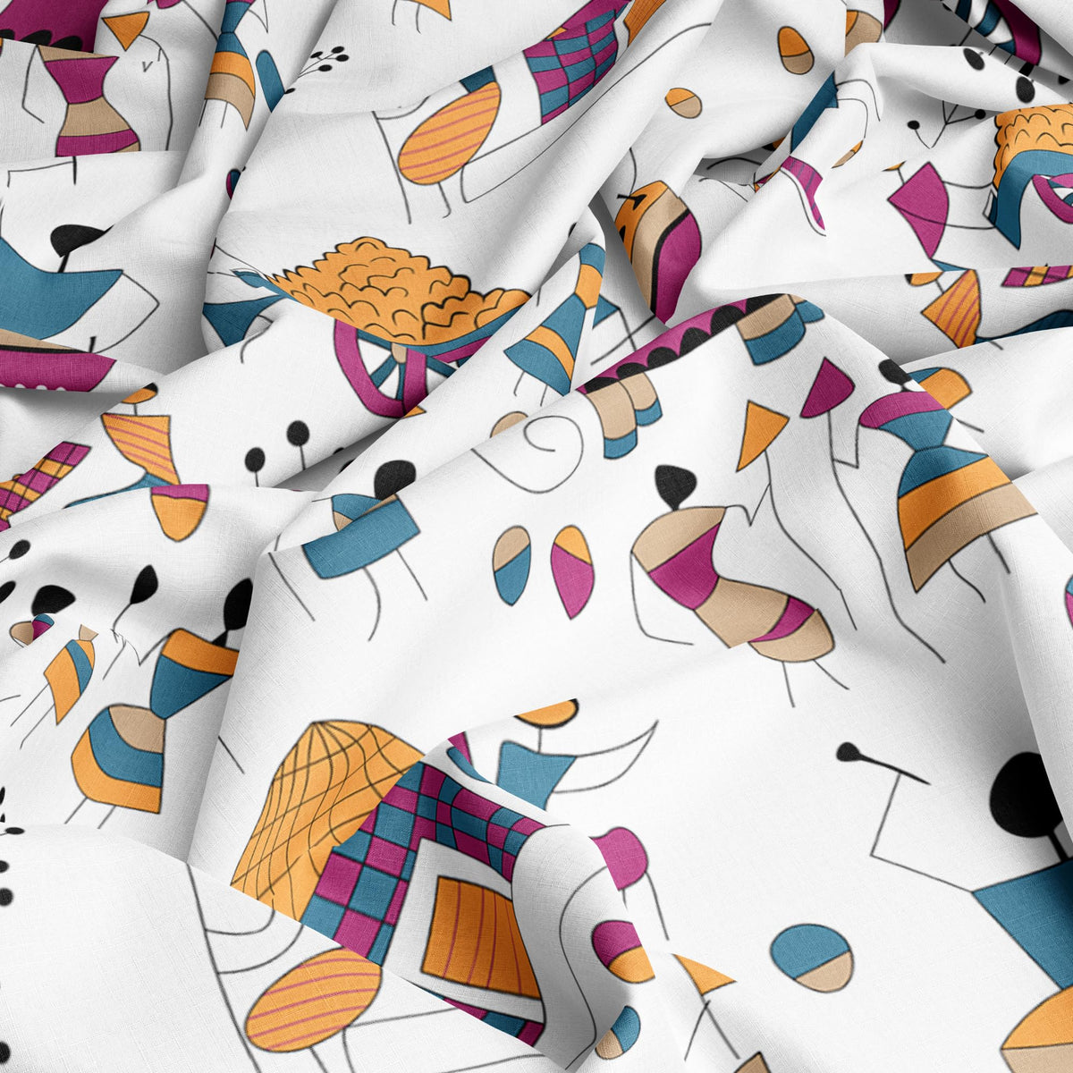 Tribal Motifs 100% Cotton Single Bed Bedsheet with Pillow Cover | 186 TC Percale Weave | Soft, Durable & Breathable Flat Sheet 58 x 88 Inches