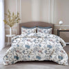 Loreto Cotton Double Bedsheet | Blush & Blue Meadow Blooms Soft & Breathable