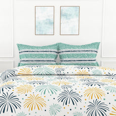 Sparkling Enamel 100% Cotton Flat Double Bedsheet, 144 TC