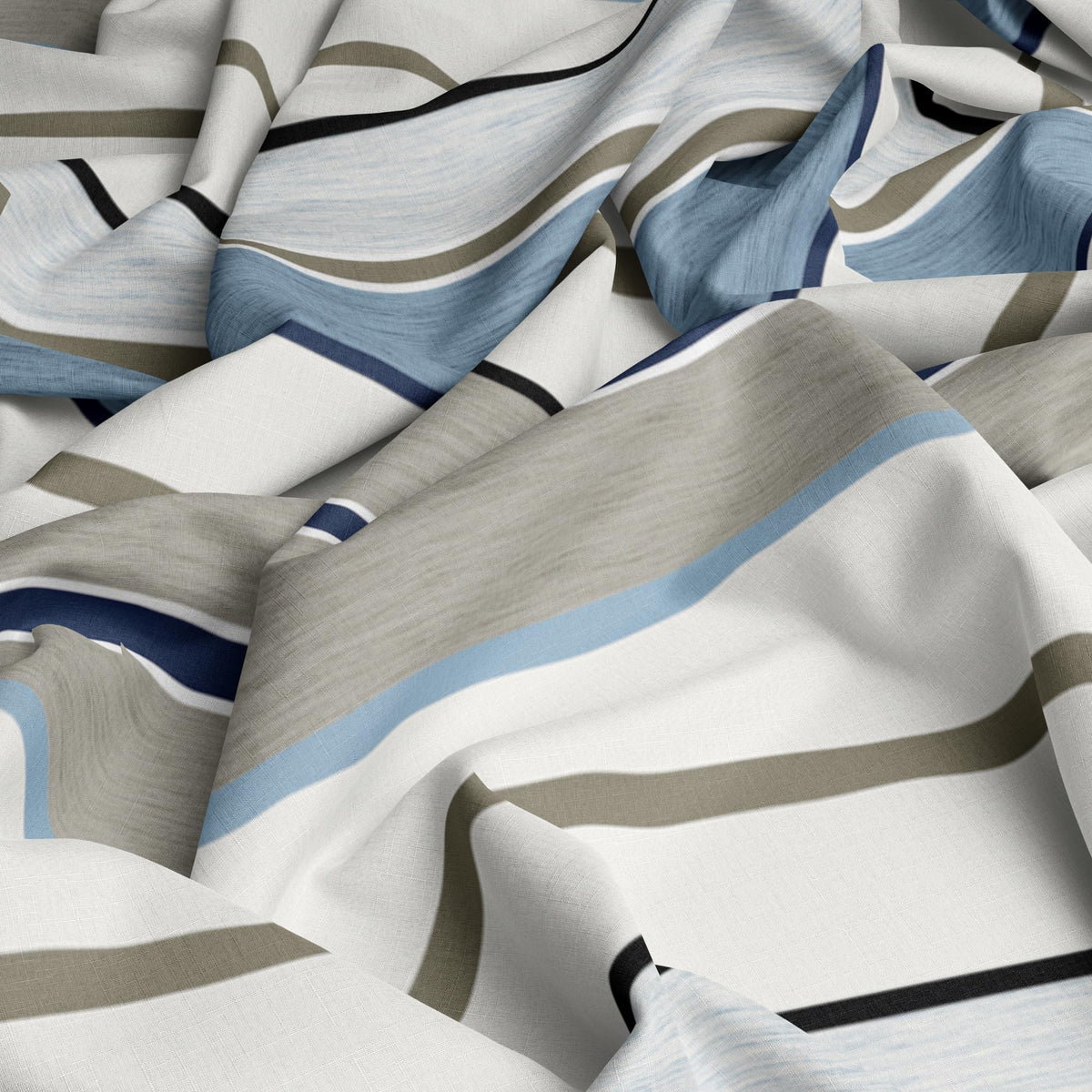 Classic Stellar Striped 100% Cotton Flat Double Bedsheet, 144 TC