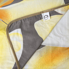 Storm Grey & Celery White Flower 100% Cotton Reversible Single Bed Blanket | Lightweight & Soft AC Dohar | Breathable for All Seasons | 54 x 84 Inches