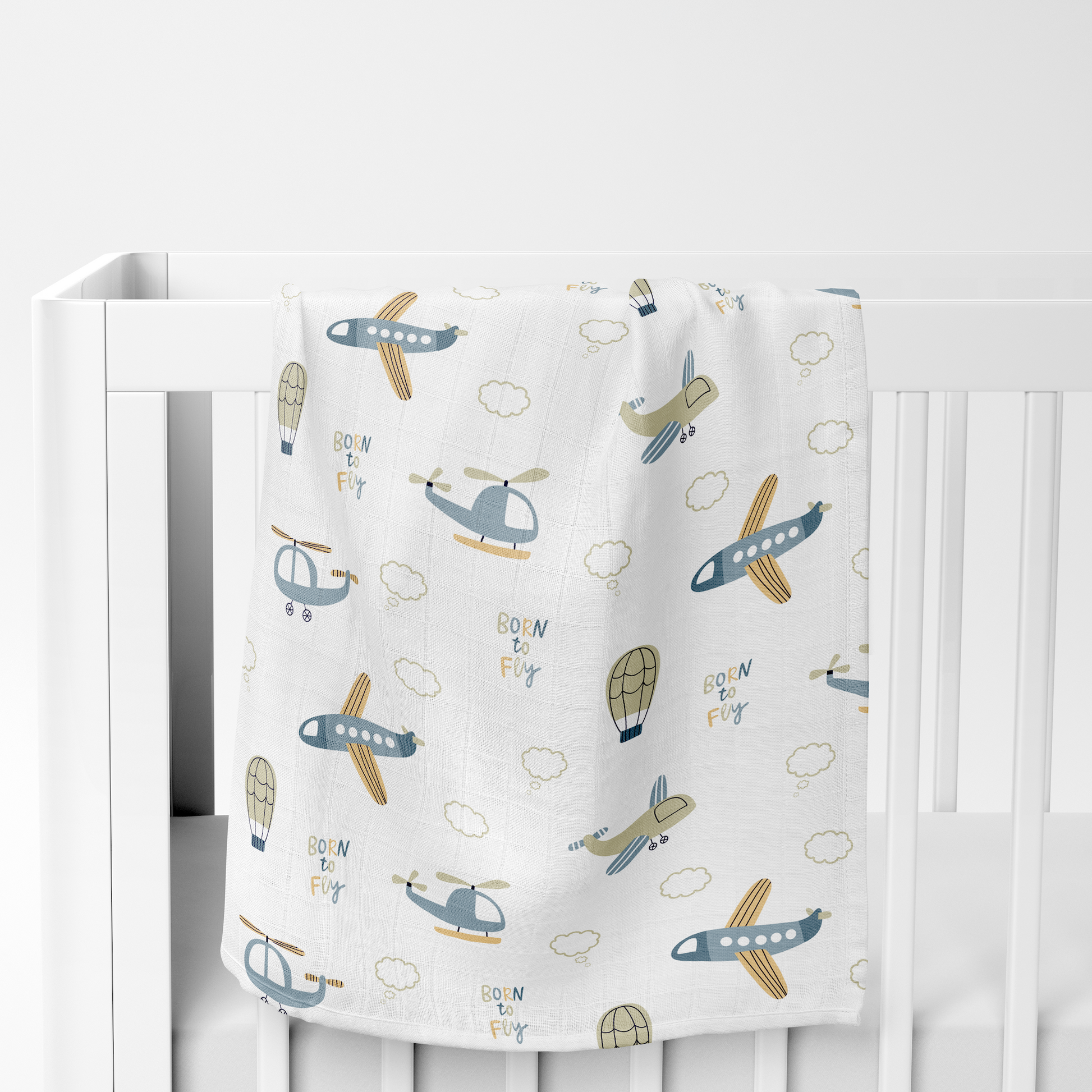 Loreto Baby Muslin Swaddle Combo Pack of 3 | 100% Cotton | Born To Fly, Cupcake & Little Duck