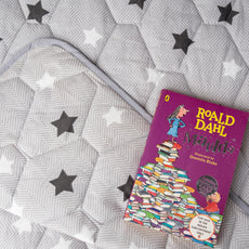 Grey Slate Stars 100% Cotton Reversible Comforter for Single Bed | 150 GSM Lightweight Winter Quilt | AC Blanket 54
