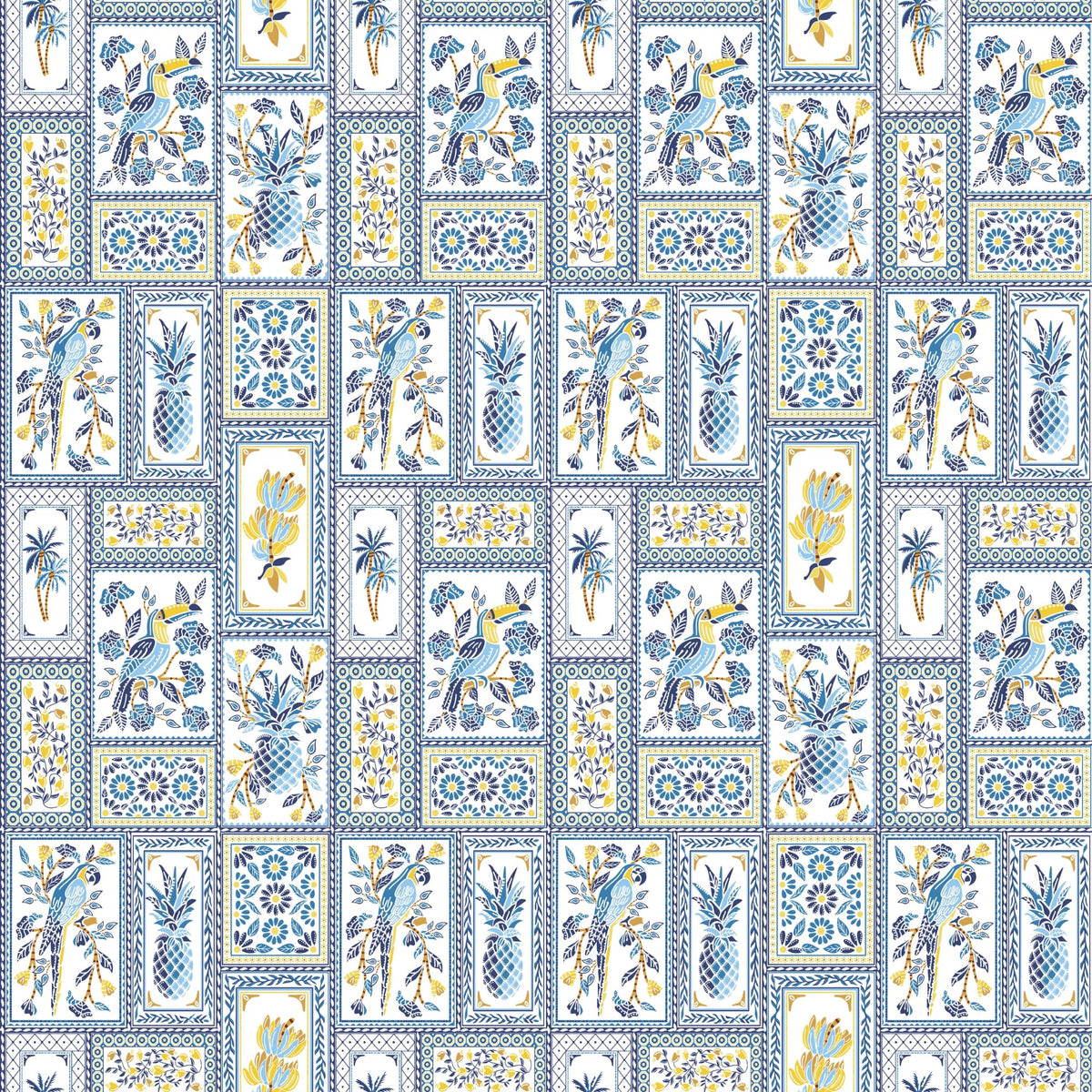 Parrot Flora Print 100% Cotton Double Fitted Bedsheet with 2 Pillow Covers, 144 TC, 78 x 60 Inches